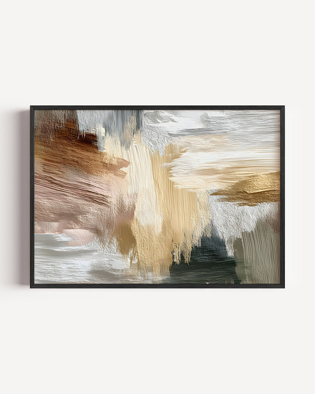Abstracte penseelstreken Poster
