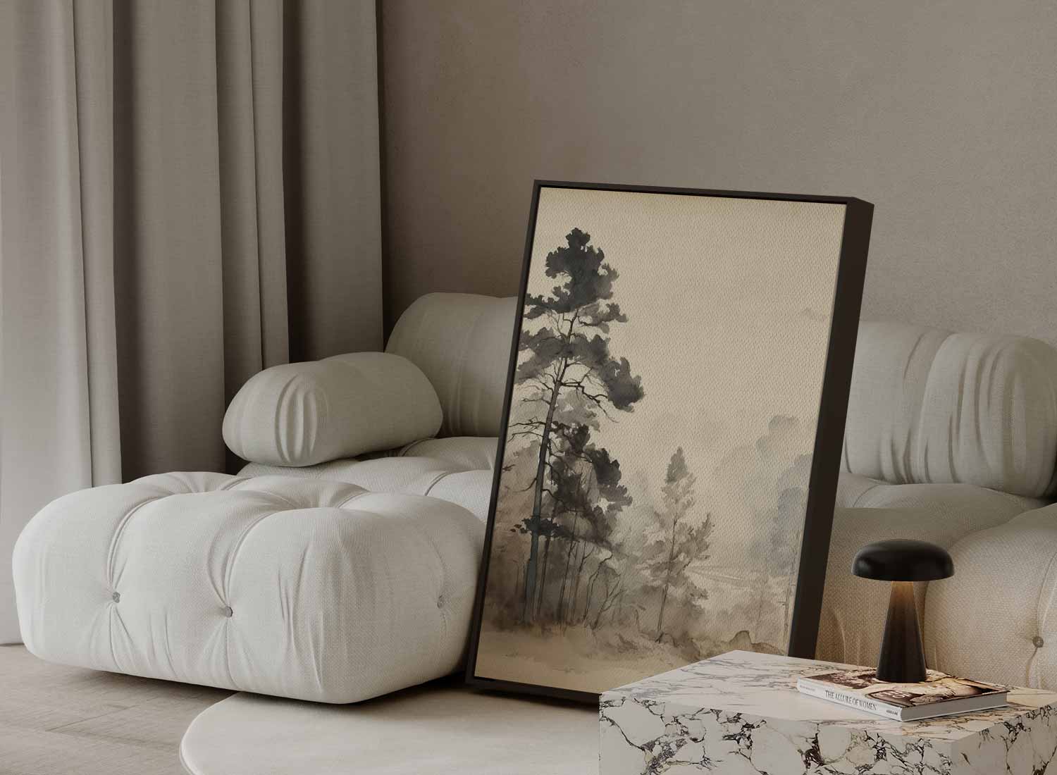 Mystieke Boslandschap Kunstwerk-canvas-dibond-plexiglas-wanddecoratie-WallArtistic