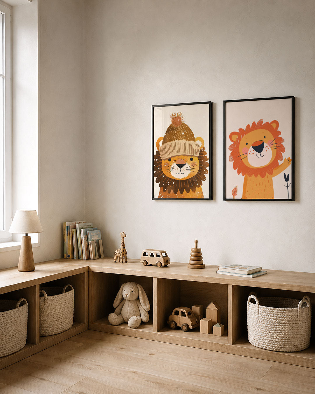 Vrolijke leeuw Posterset