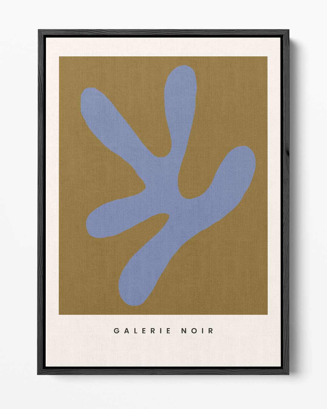 Abstracte Expressie in Blauw en Bruin Kunstwerk-canvas-dibond-plexiglas-wanddecoratie-WallArtistic