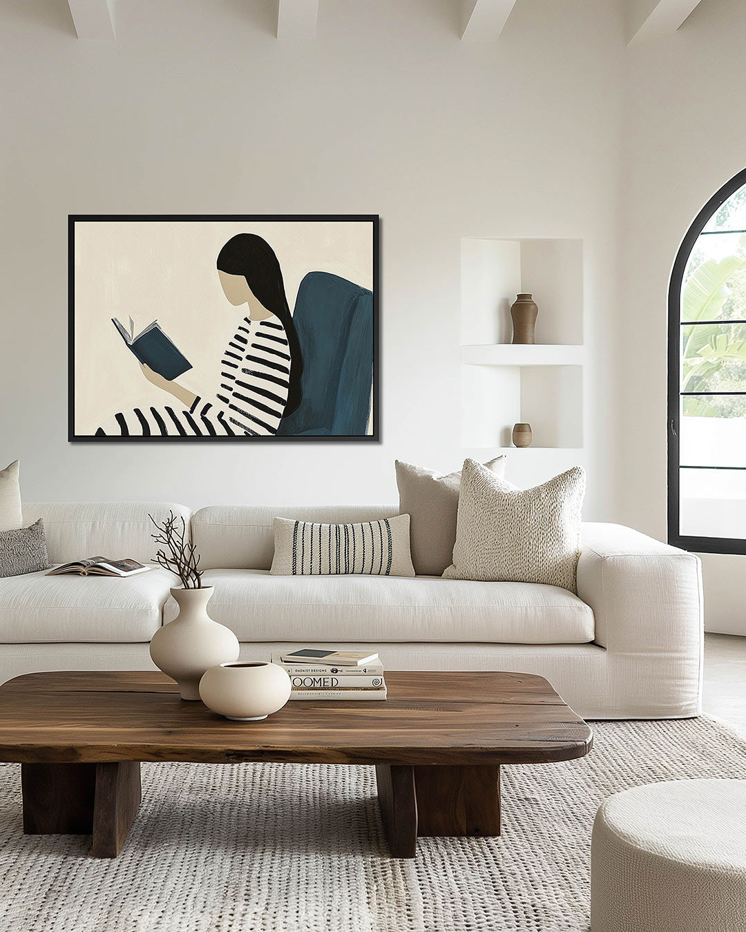 Lezende vrouw Kunstwerk