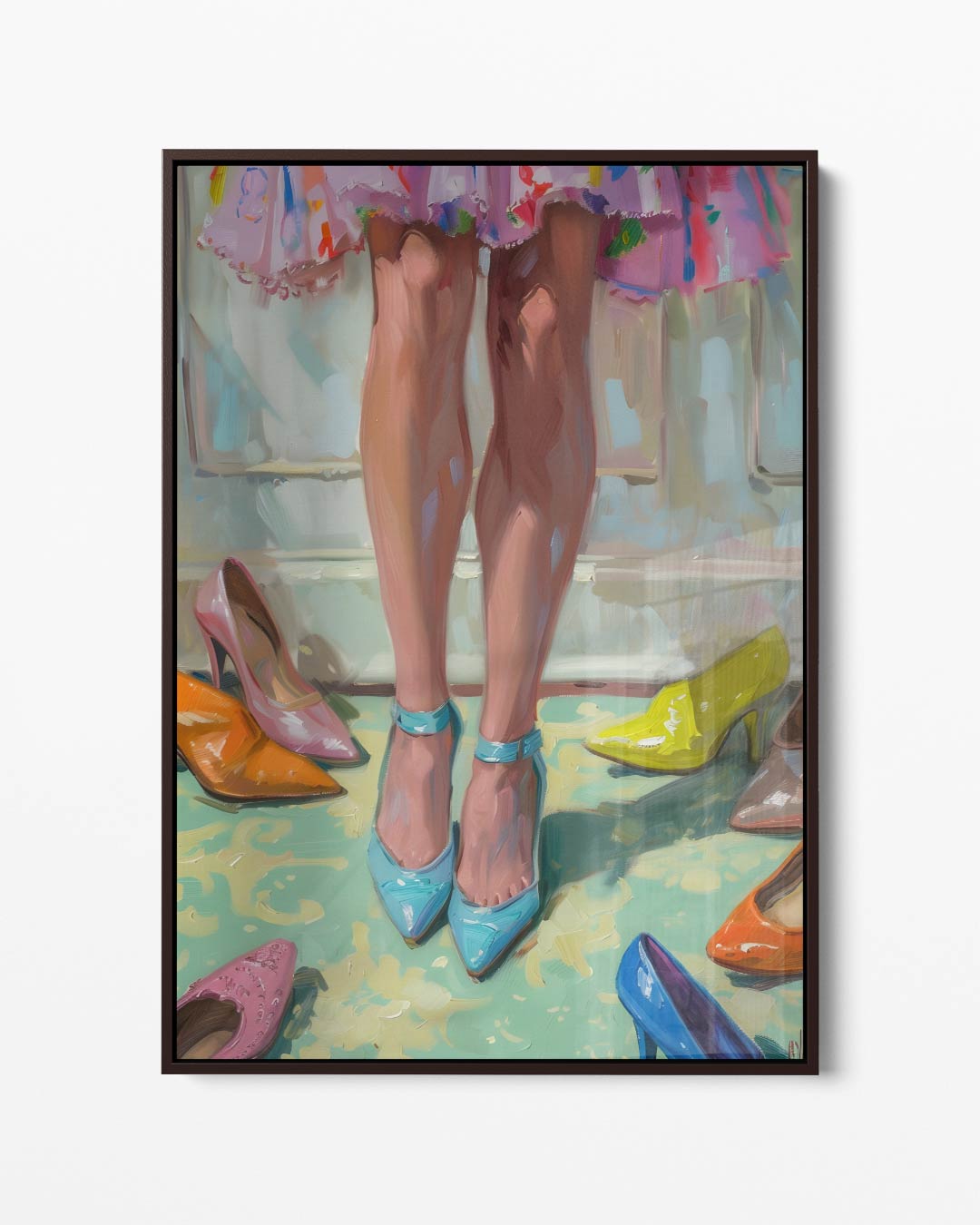 Kleurrijke Schoenendoos Kunstwerk-canvas-dibond-plexiglas-wanddecoratie-WallArtistic