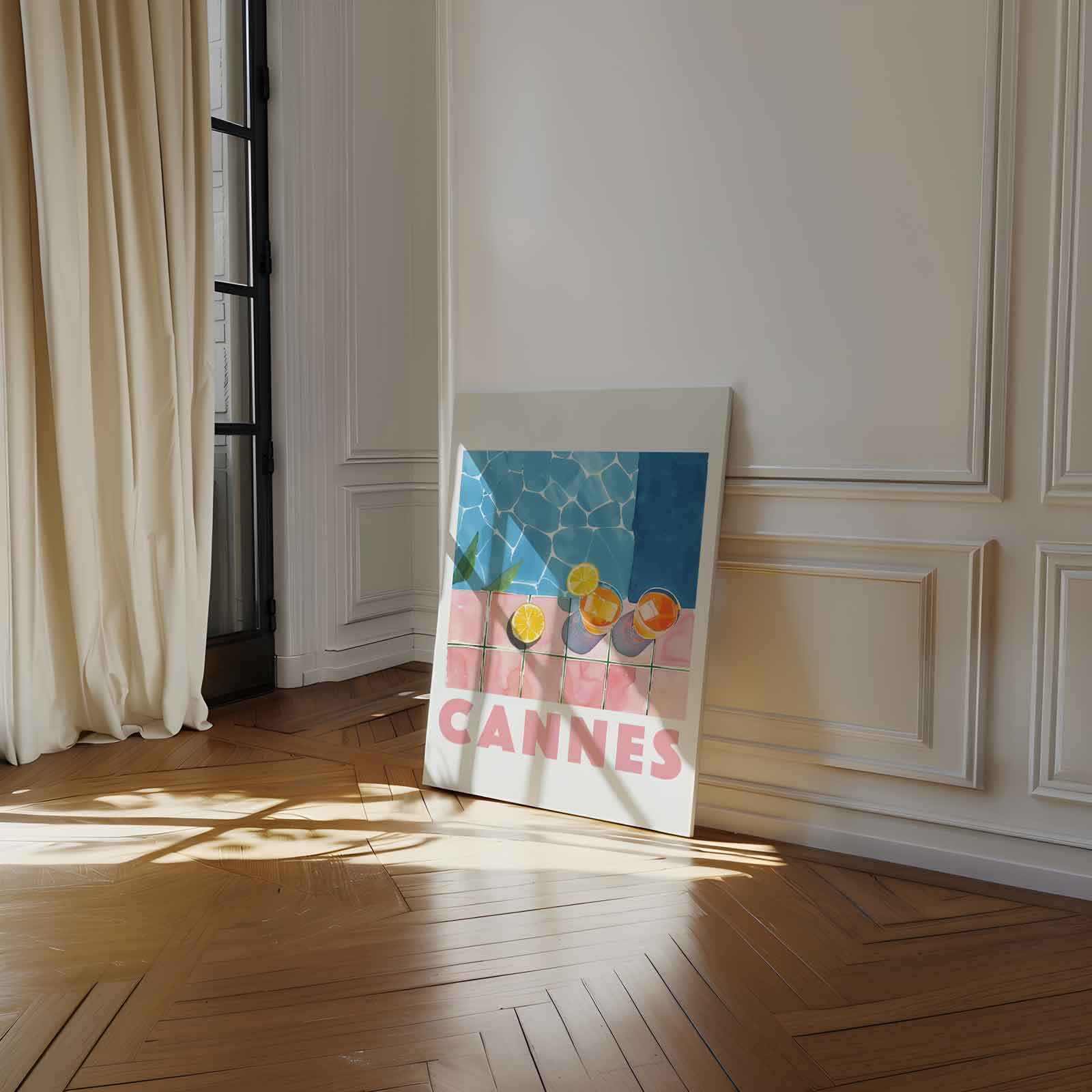Zonnige Dagen in Cannes Kunstwerk-canvas-dibond-plexiglas-wanddecoratie-WallArtistic