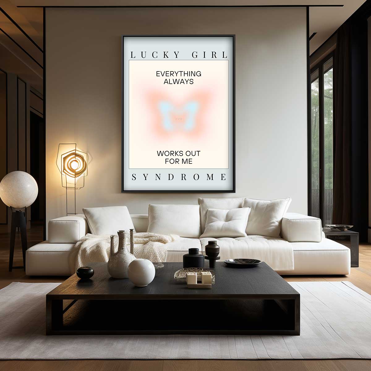 Lucky Girl Syndrome Poster Kunstwerk-canvas-dibond-plexiglas-wanddecoratie-WallArtistic