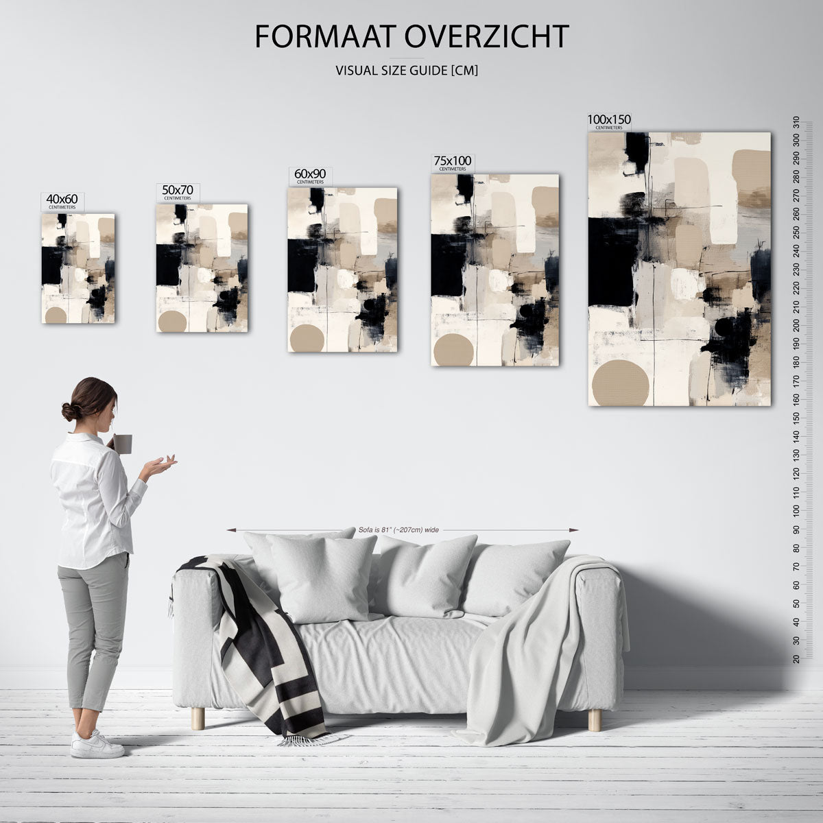 Geometrische compositie Kunstwerk