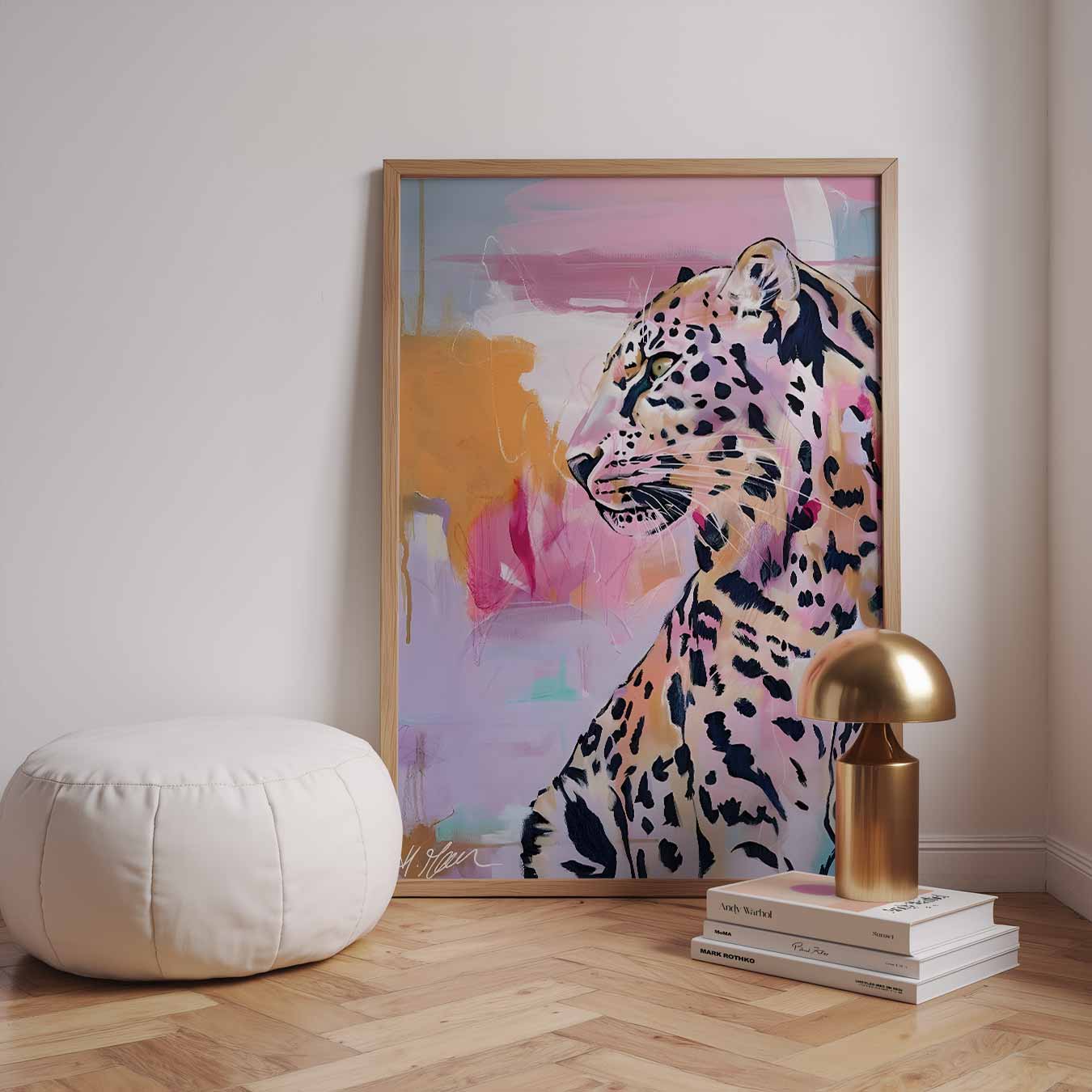 Dromerige Luipaard Kunstposter