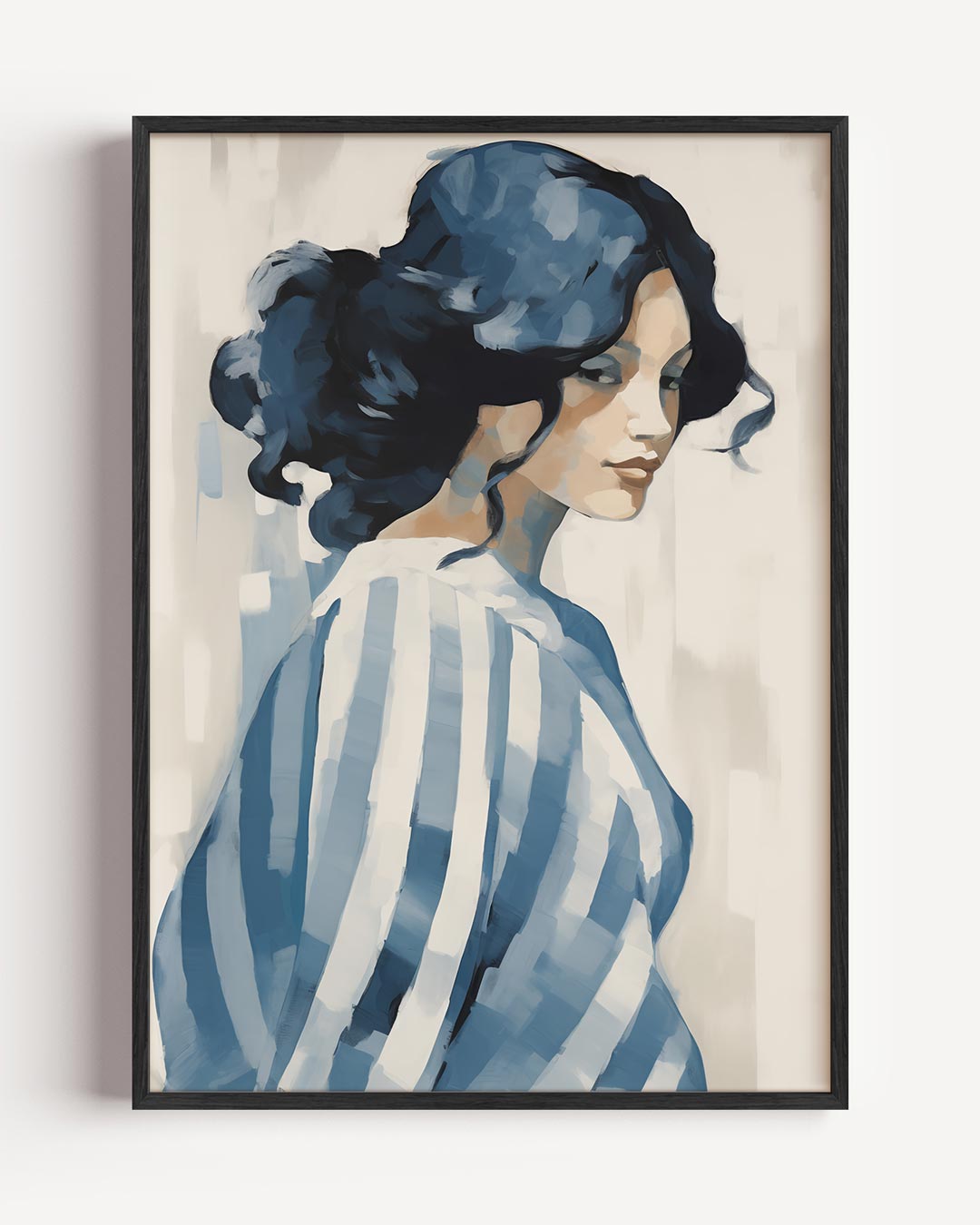 Mystieke Blauw Getinte Vrouw Poster-WallArtistic