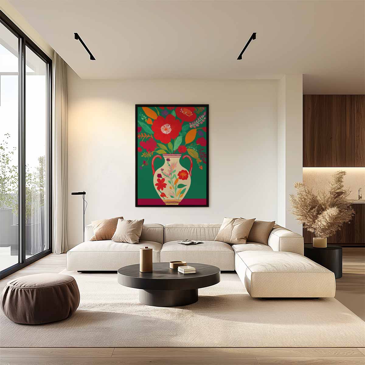 Bloemrijke Kleurenpracht Kunstwerk-canvas-dibond-plexiglas-wanddecoratie-WallArtistic