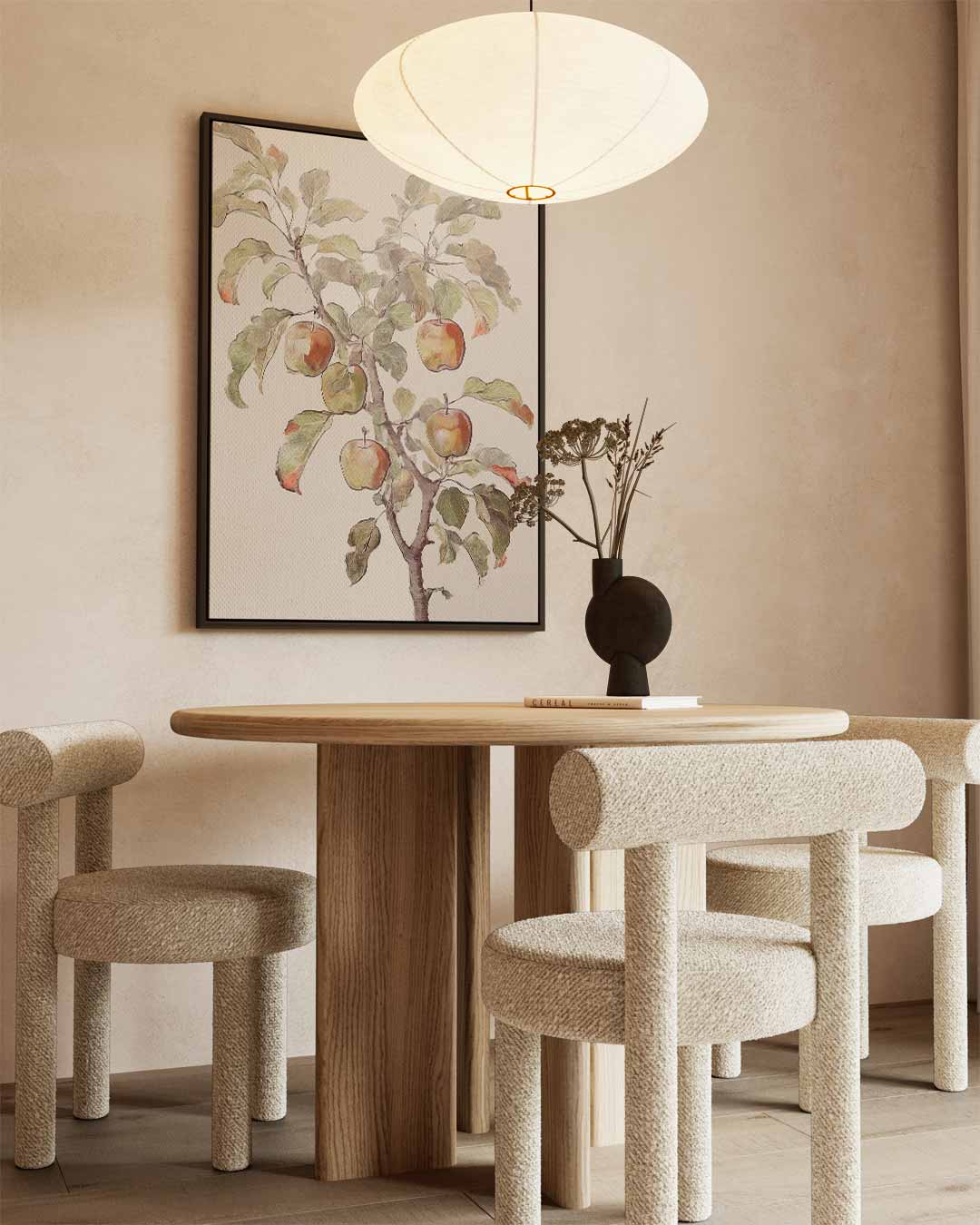 Appelboom Illustratie Kunstwerk-canvas-dibond-plexiglas-wanddecoratie-WallArtistic