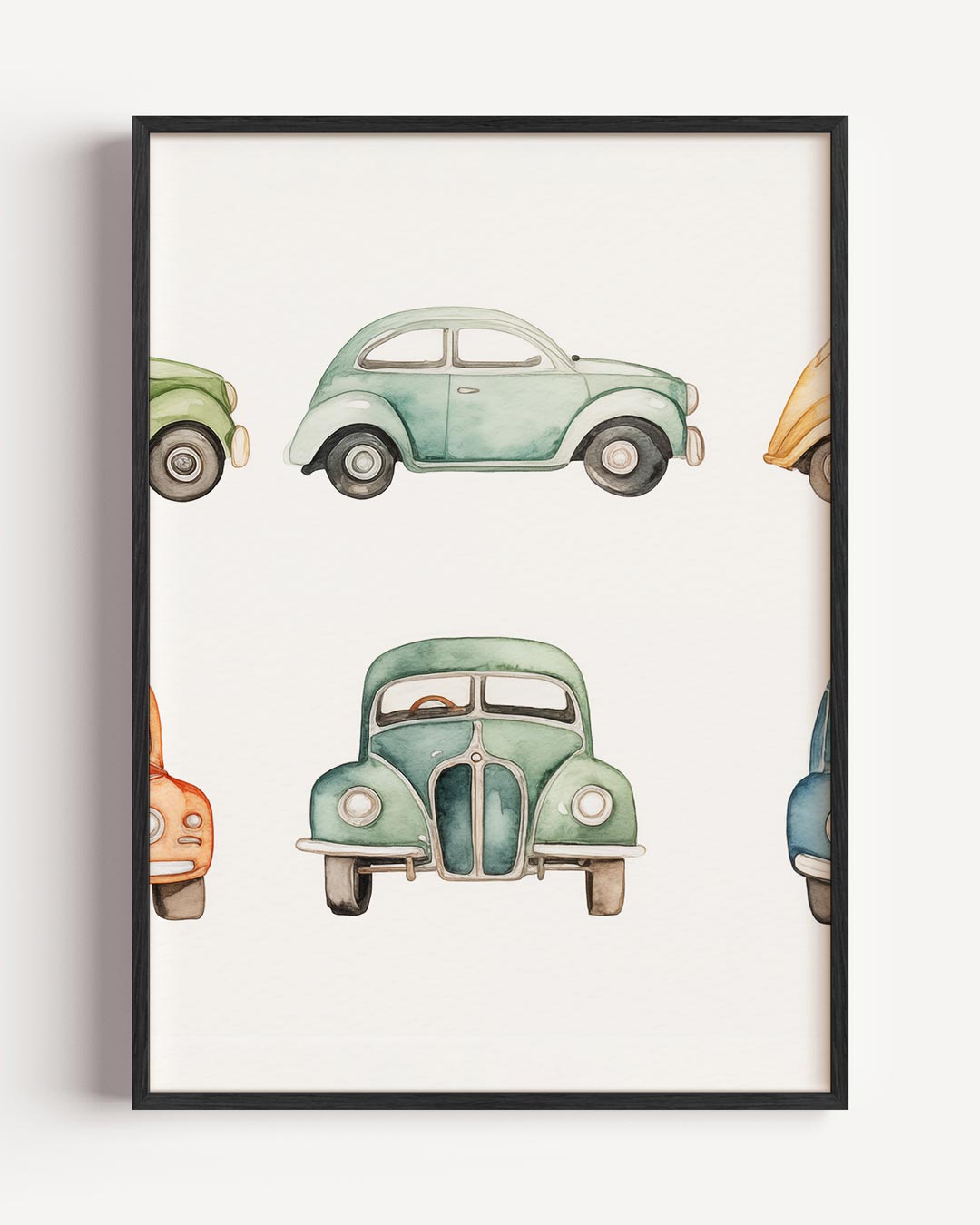 Retro Auto Illustraties Poster-WallArtistic