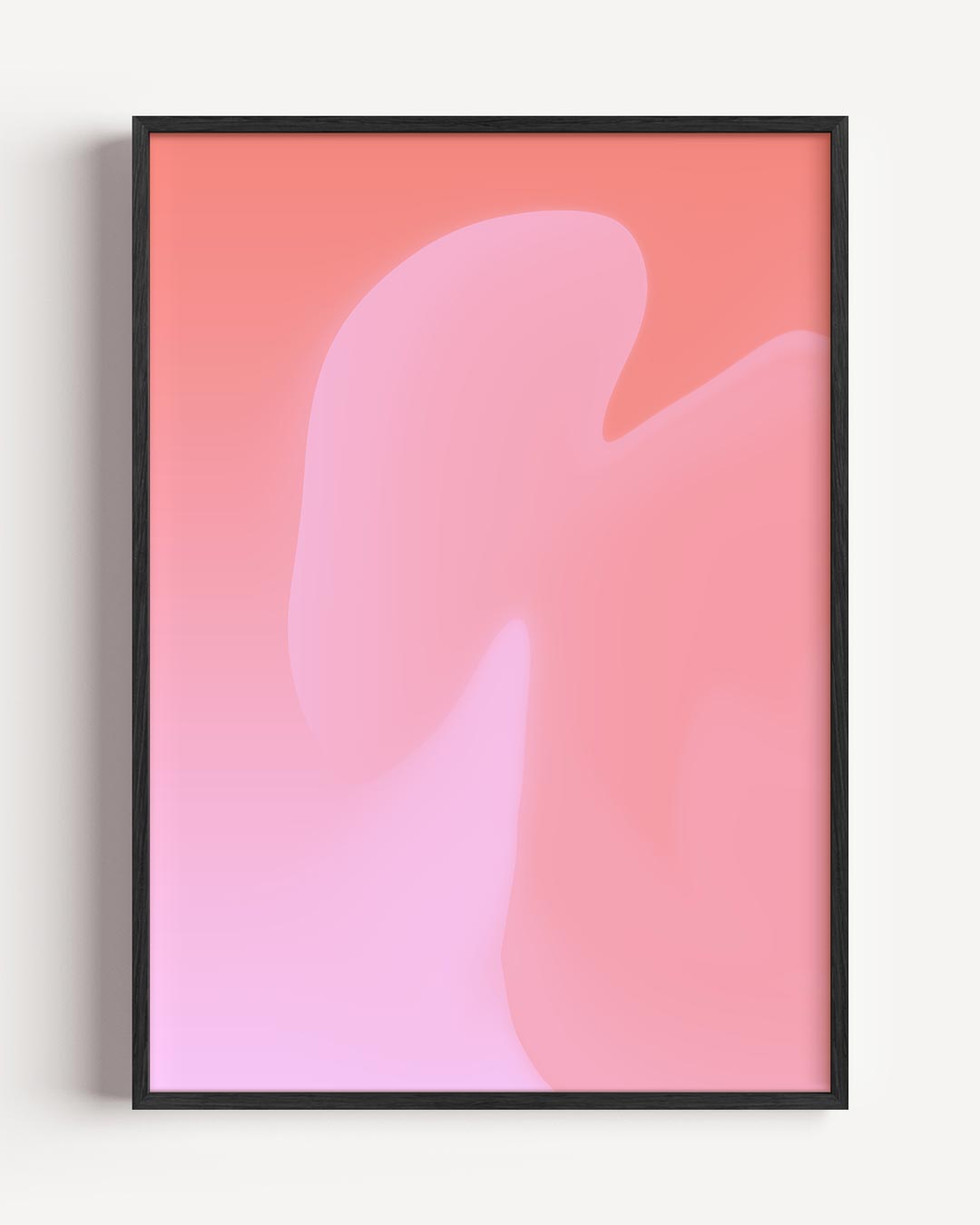 Dromerige Roze Abstracte Poster-WallArtistic