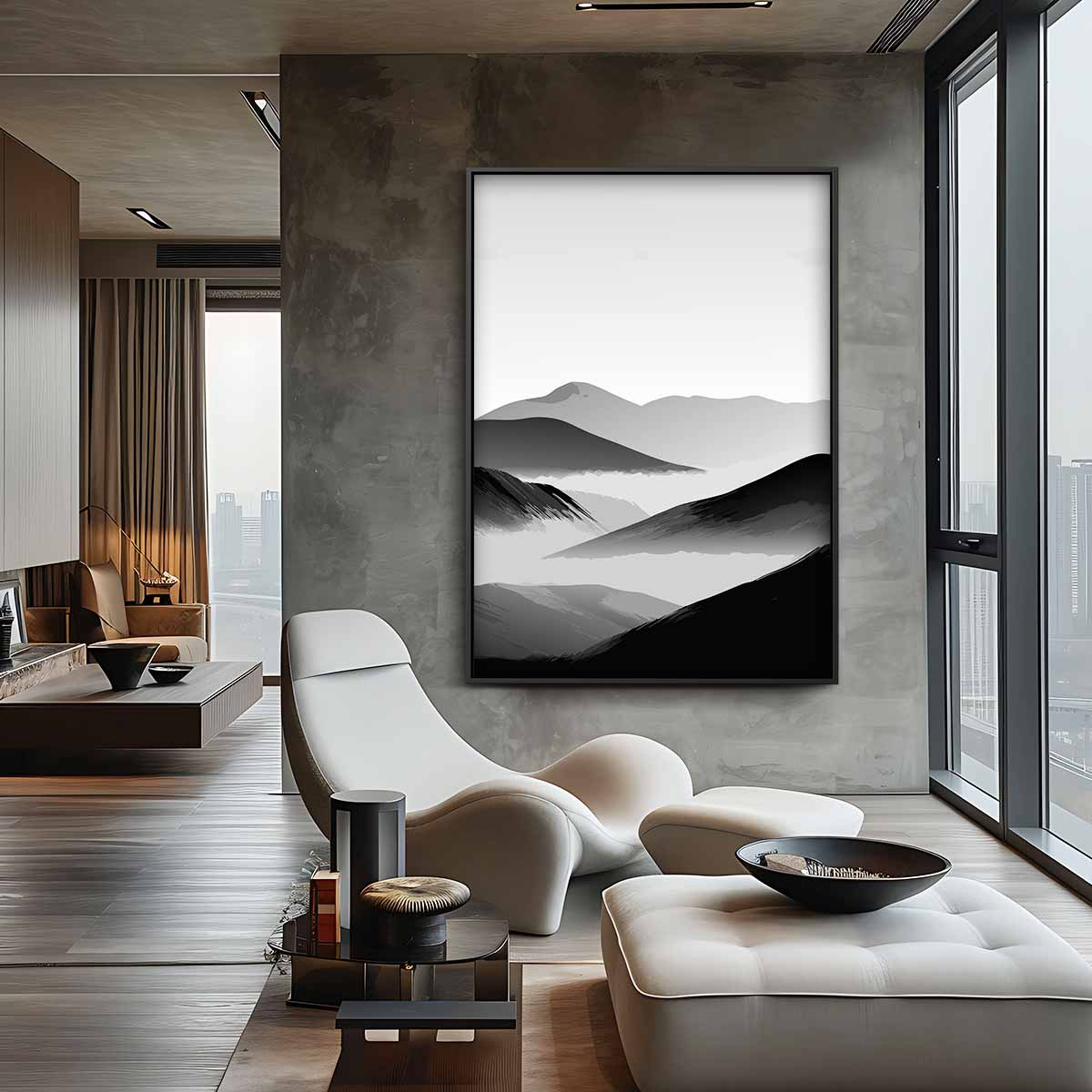 Rustige Berglandschappen Kunstwerk-canvas-dibond-plexiglas-wanddecoratie-WallArtistic