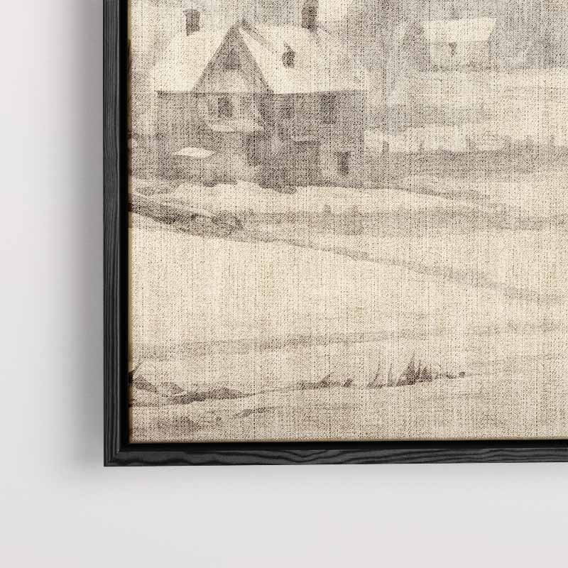 Winterse Rustieke Idylle Kunstwerk-canvas-dibond-plexiglas-wanddecoratie-WallArtistic