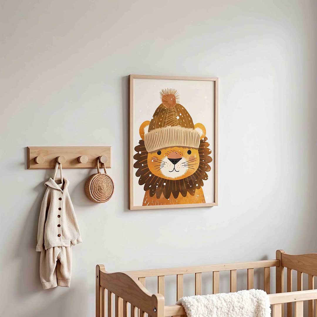 Leeuw met muts Poster