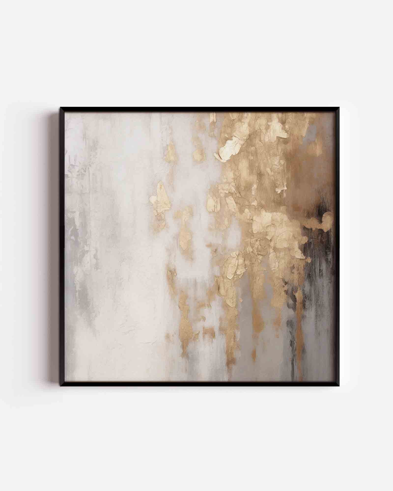 Abstracte beige en grijze Poster