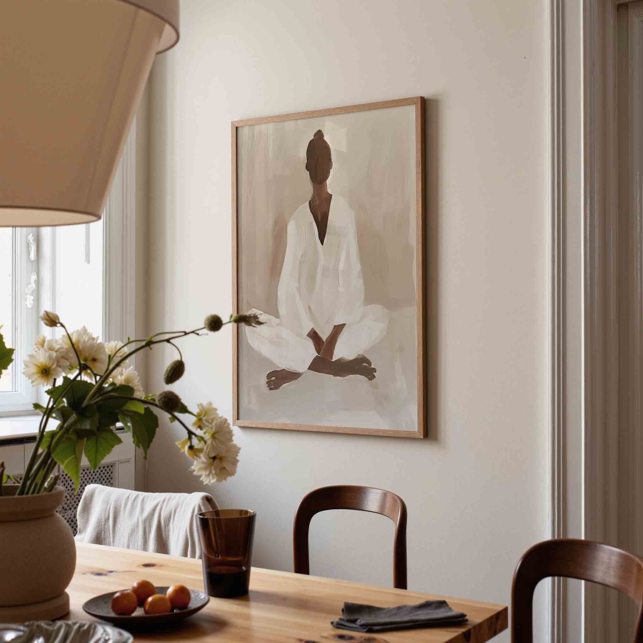 Zittende figuur Poster
