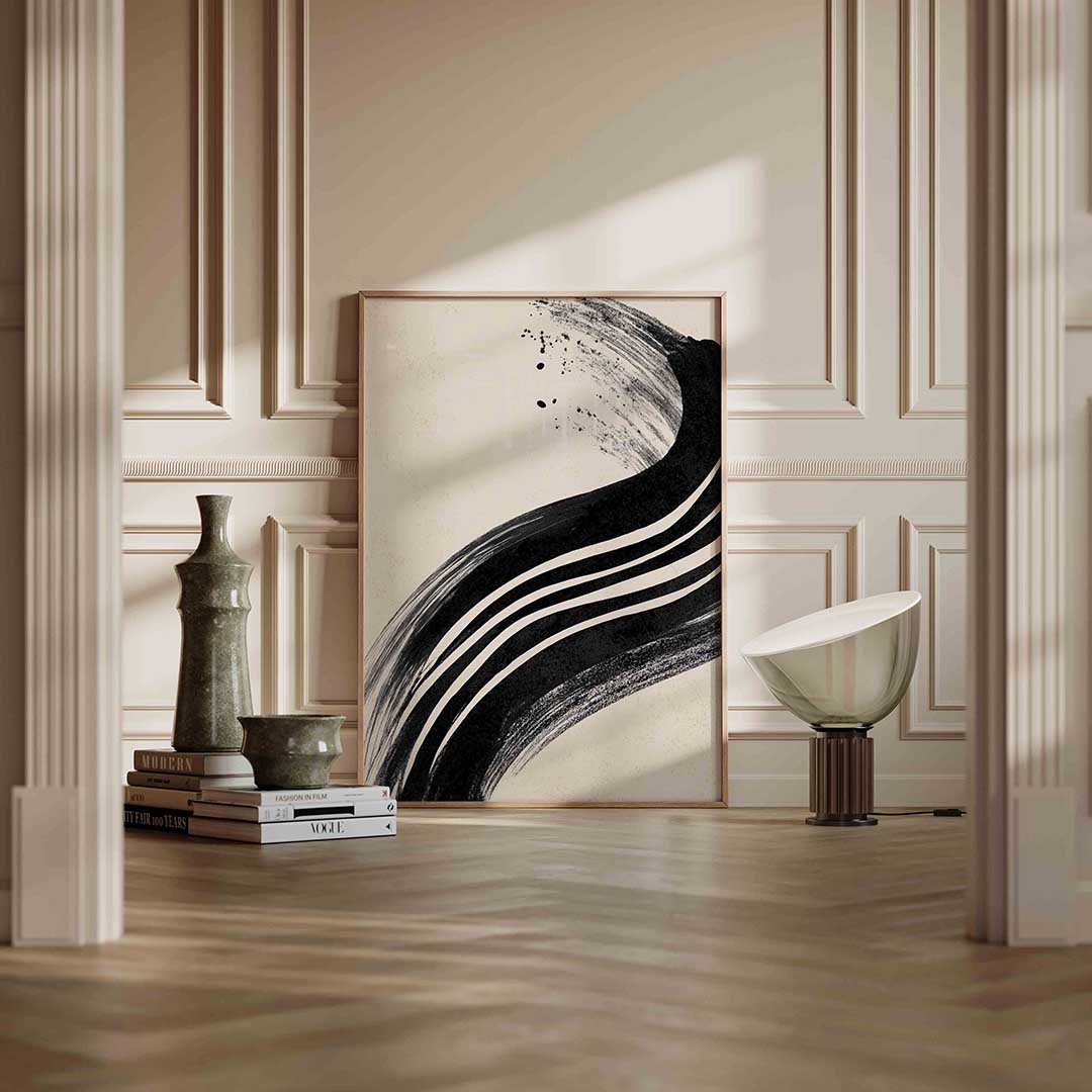 Abstracte zwarte lijnen Poster