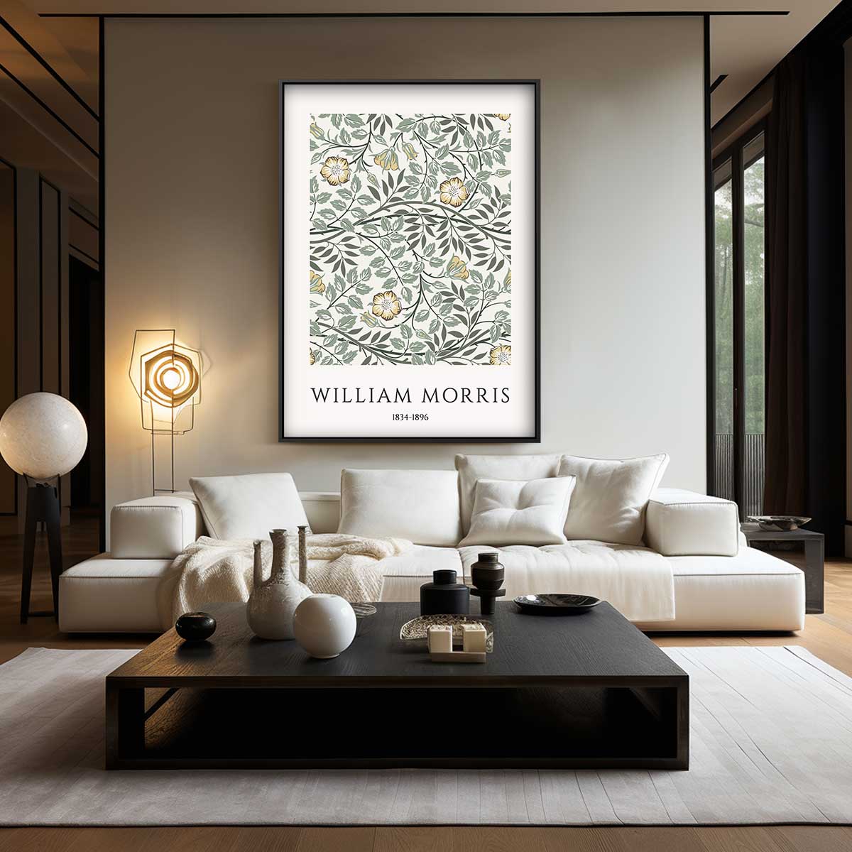 Bloemenpracht van William Morris Kunstwerk-canvas-dibond-plexiglas-wanddecoratie-WallArtistic
