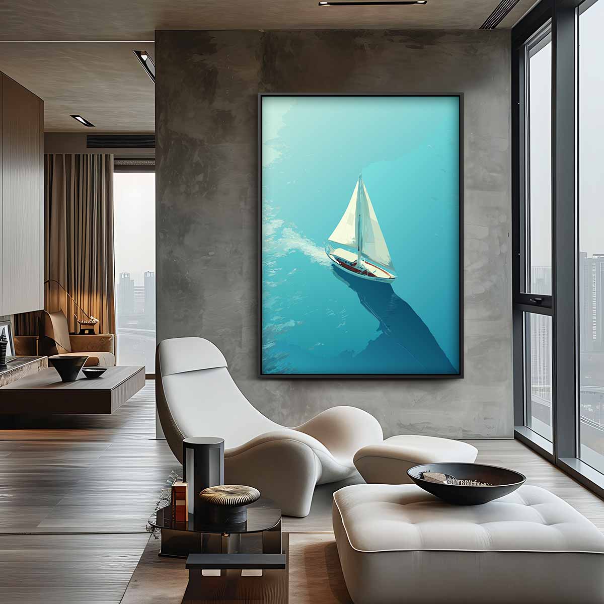 Zacht Briesje op Zee Kunstwerk-canvas-dibond-plexiglas-wanddecoratie-WallArtistic
