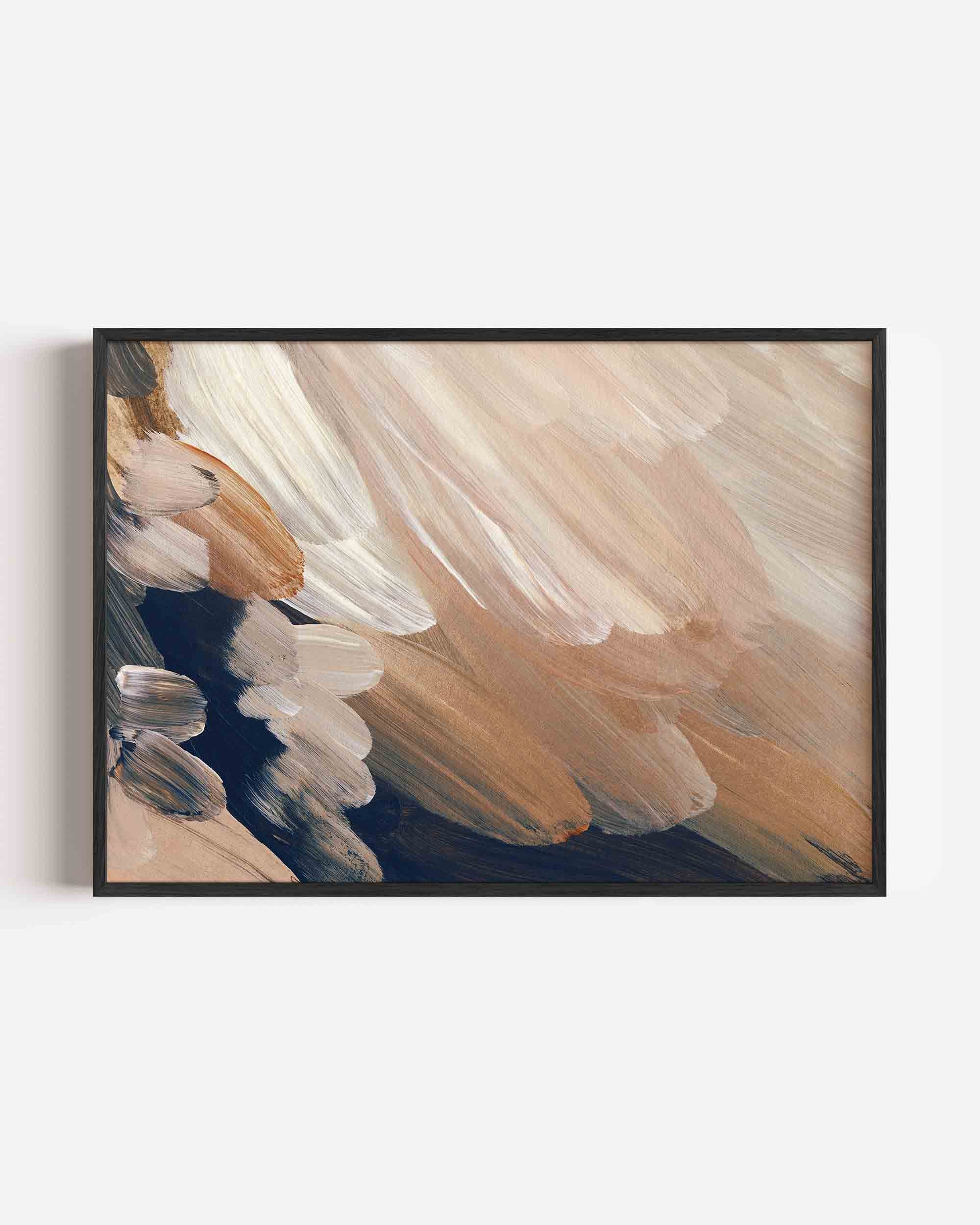 Abstracte penseelstreken Poster