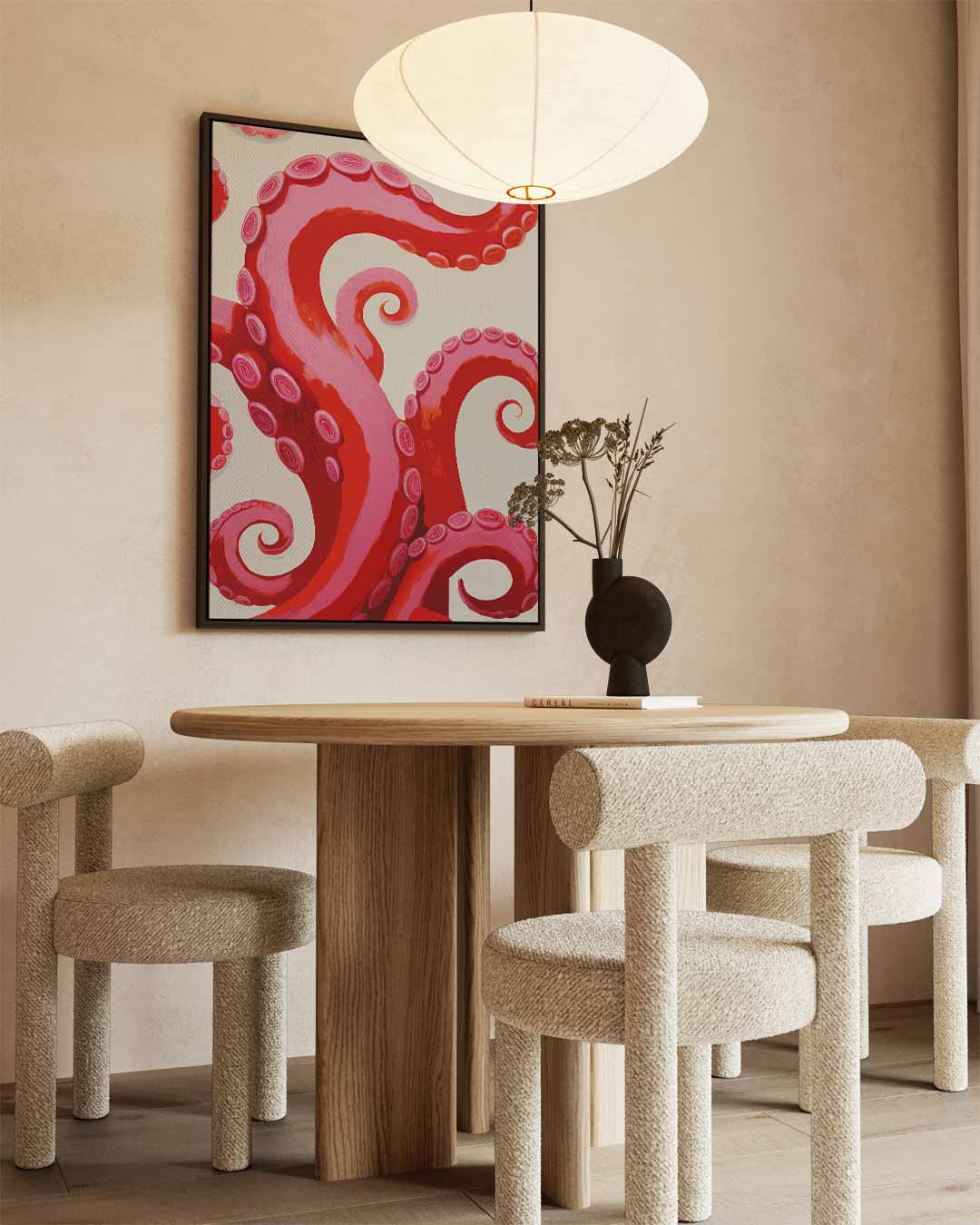 Kleurrijke Tentakelscape Kunstwerk-canvas-dibond-plexiglas-wanddecoratie-WallArtistic