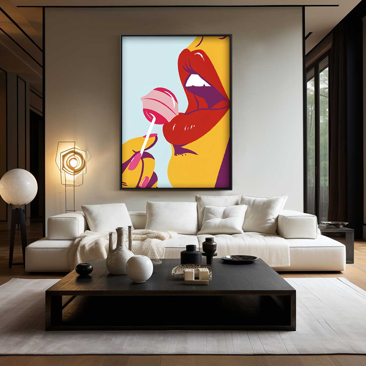 Lipstick Lollipop Kunstwerk-canvas-dibond-plexiglas-wanddecoratie-WallArtistic