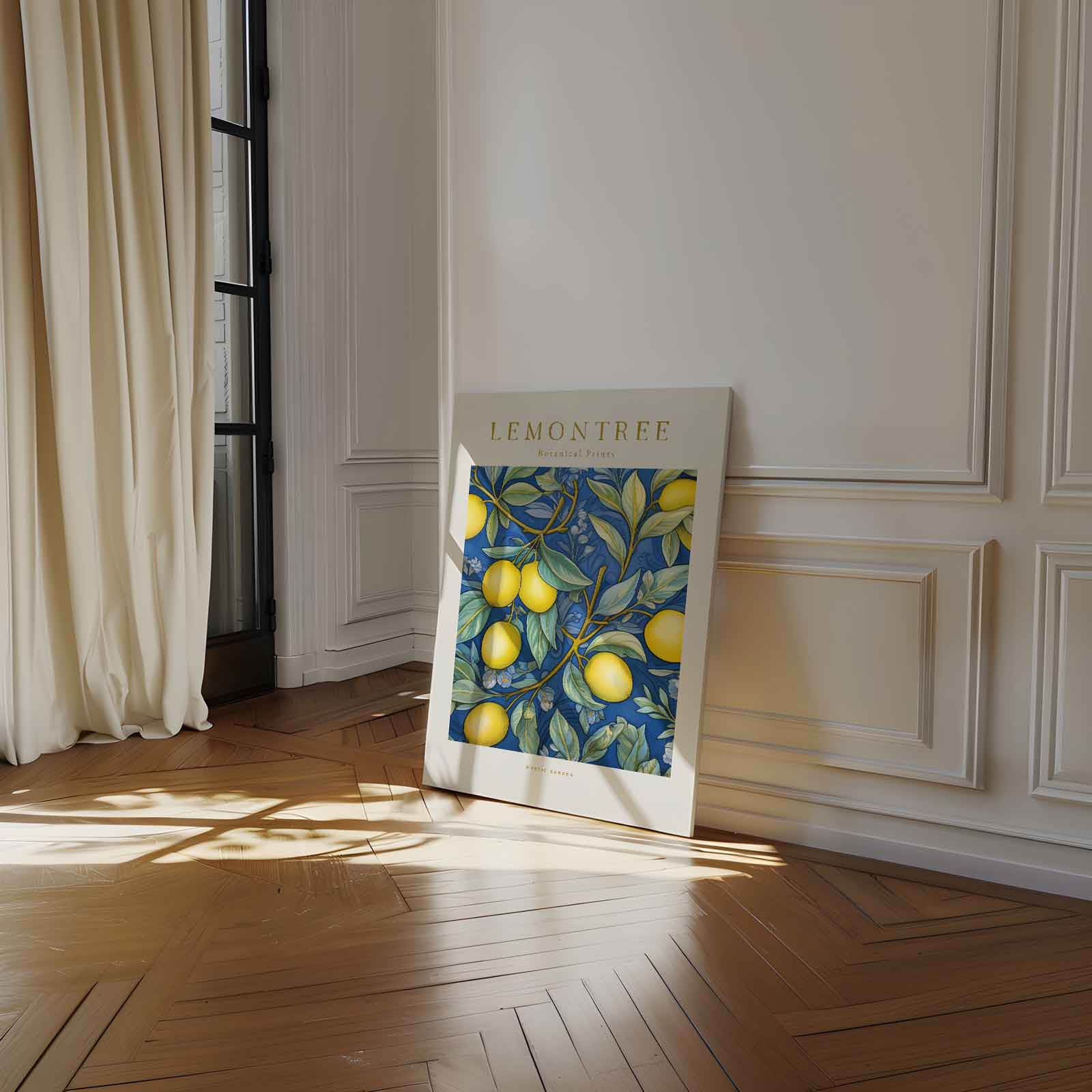 Citroenboom Botanische Print Kunstwerk-canvas-dibond-plexiglas-wanddecoratie-WallArtistic