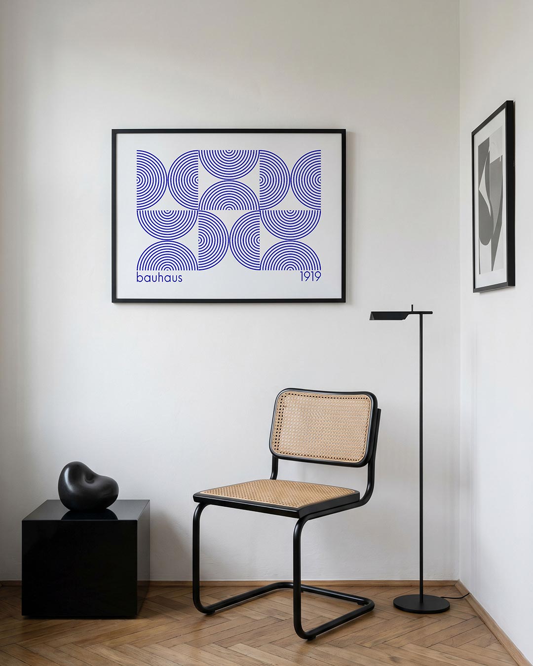 Cirkelpatroon en lijnen Poster