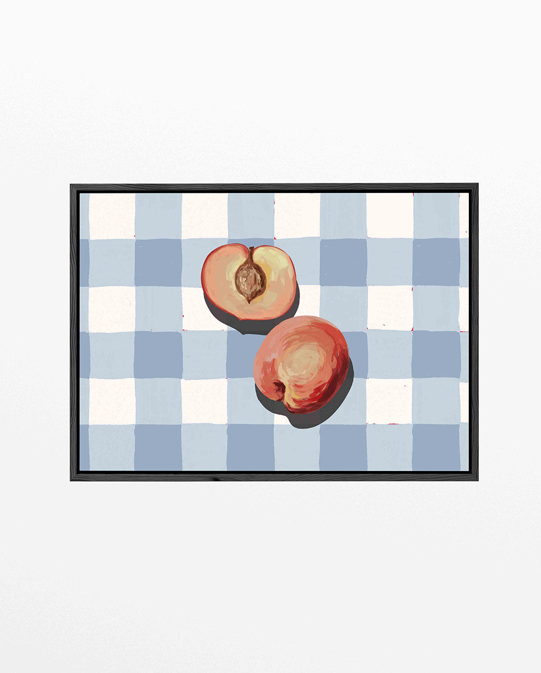 Perziken op ruitpatroon Kunstwerk