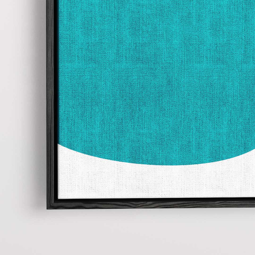 Abstracte Harmonie in Turkoois Kunstwerk-canvas-dibond-plexiglas-wanddecoratie-WallArtistic