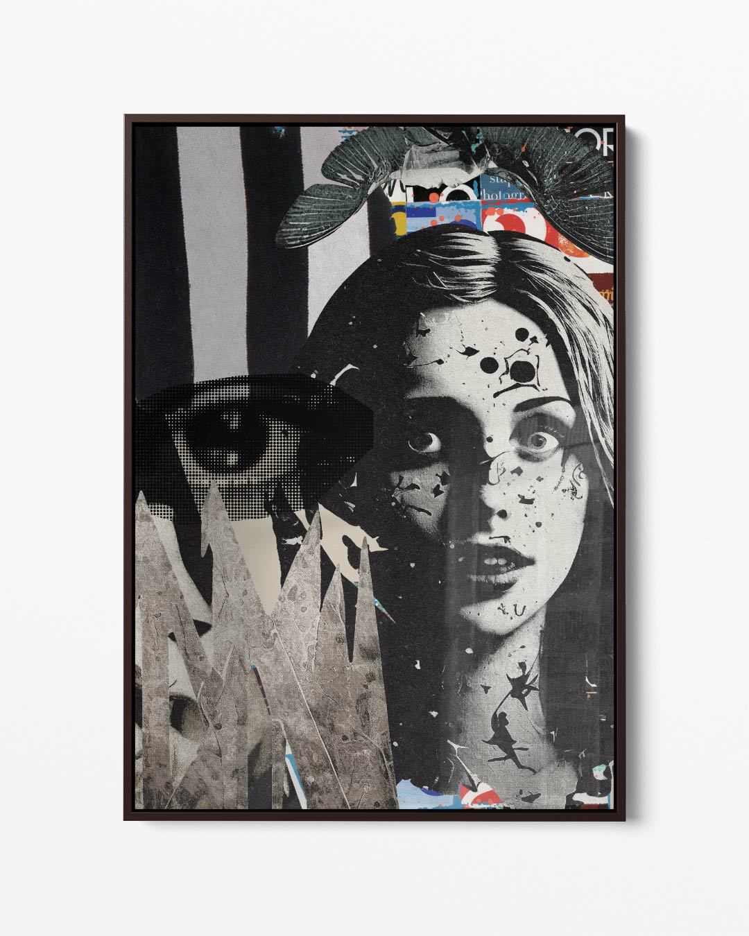 Mystieke Collage met Contrastrijke Beelden Kunstwerk-canvas-dibond-plexiglas-wanddecoratie-WallArtistic