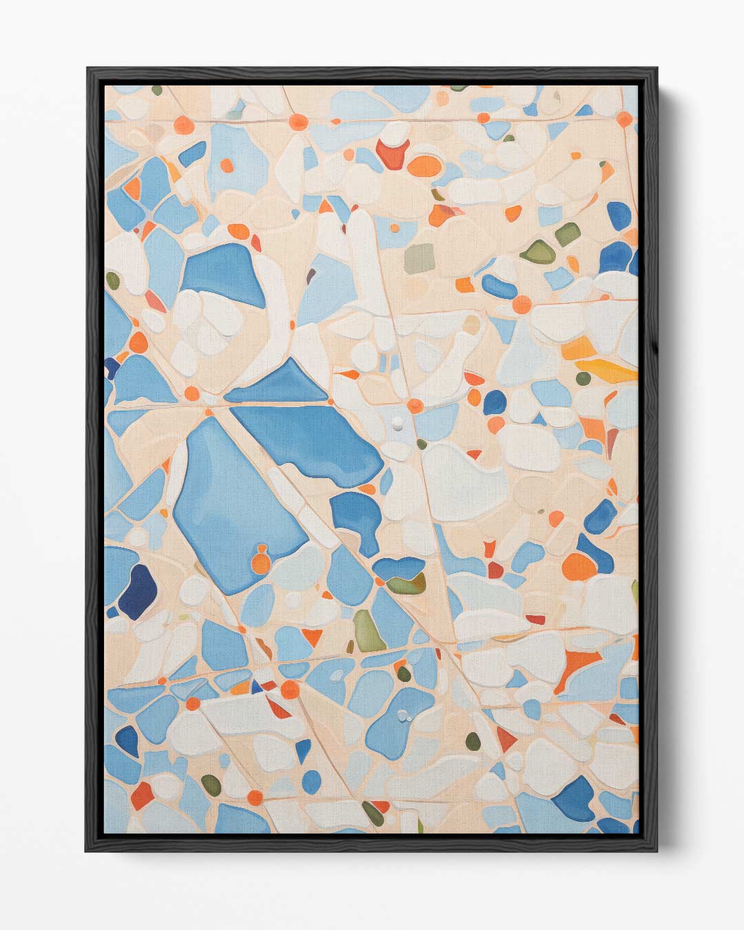 Vrolijk Abstract Patroon Kunstwerk-canvas-dibond-plexiglas-wanddecoratie-WallArtistic