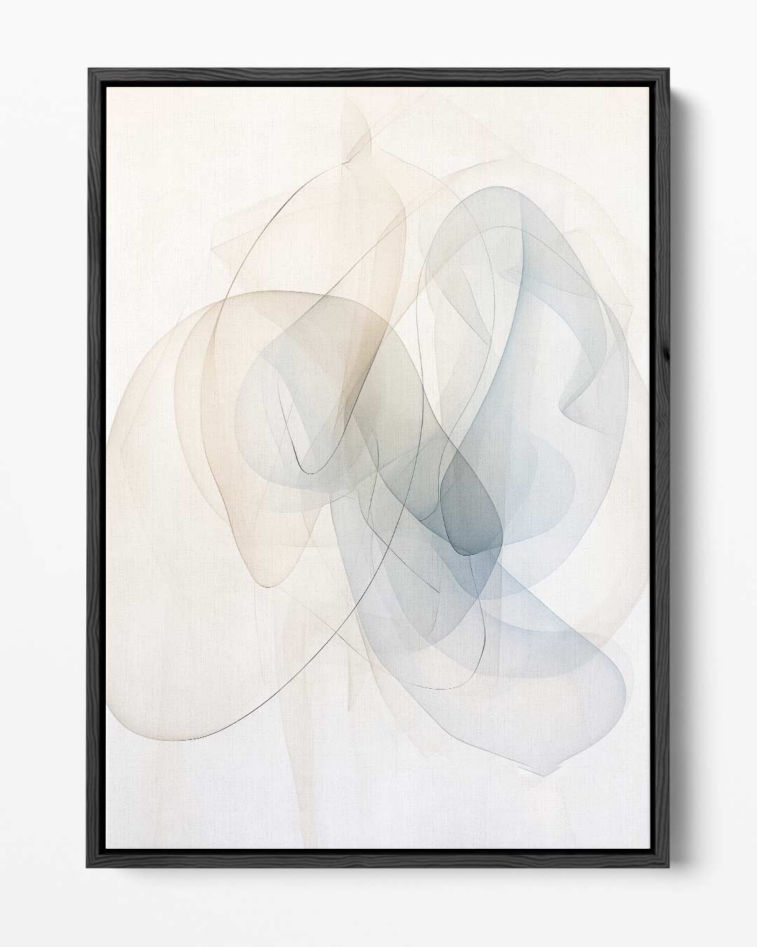Zwevende Vormen in Neutrale Tinten Kunstwerk-canvas-dibond-plexiglas-wanddecoratie-WallArtistic