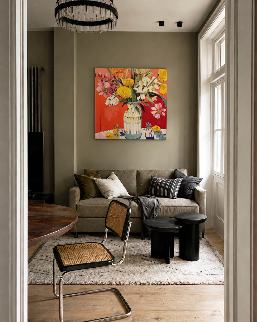 Bloemrijke kleurenexplosie Kunstwerk