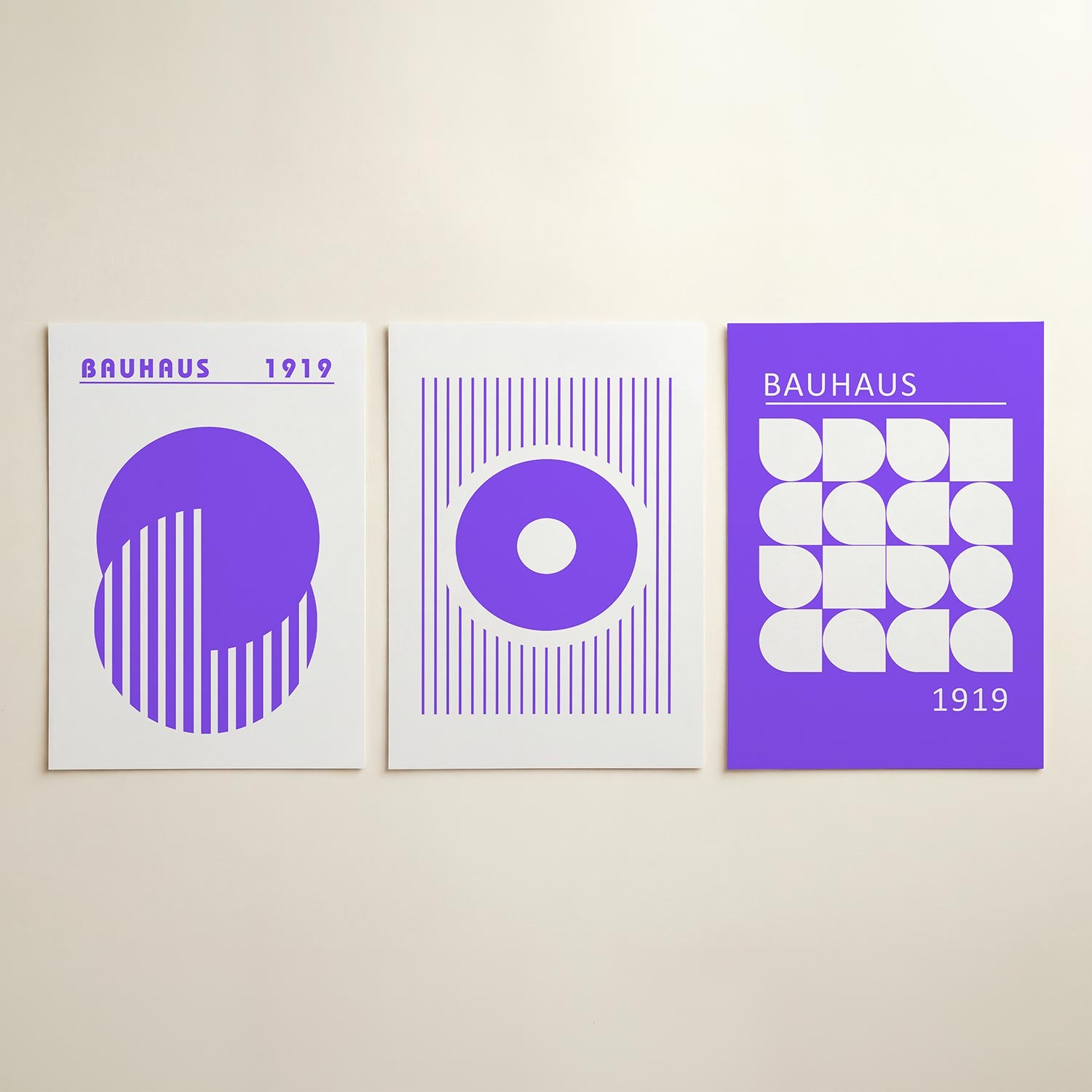 Cirkel en strepen Posterset