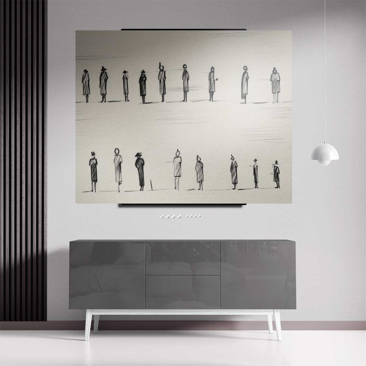 Mensen in Beweging Kunstwerk-canvas-dibond-plexiglas-wanddecoratie-WallArtistic