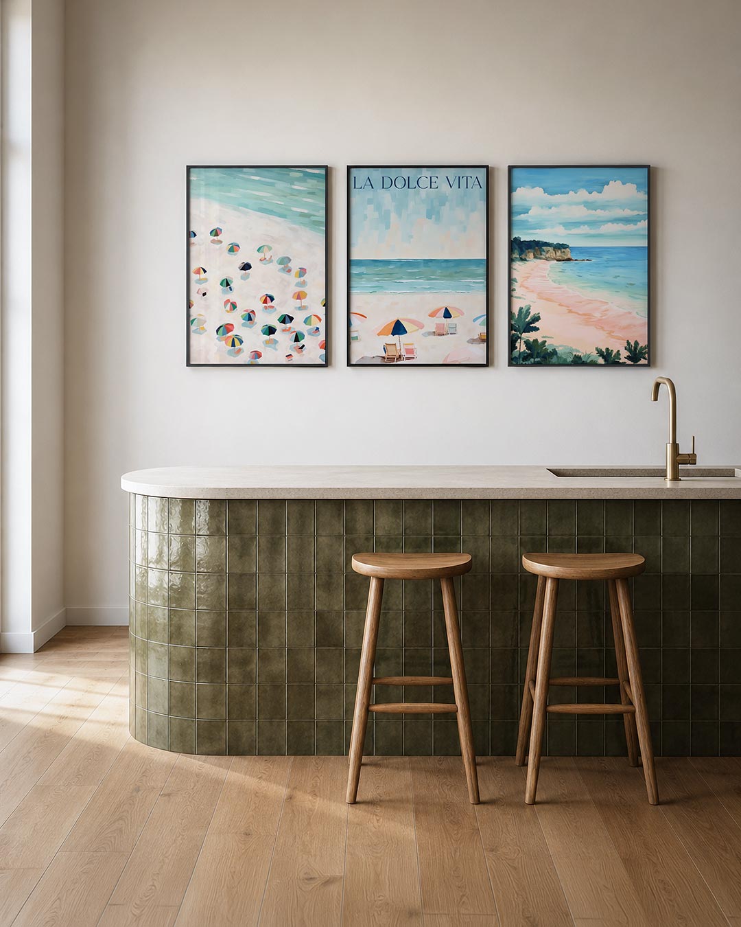 Zomerse kleurvlakken Posterset