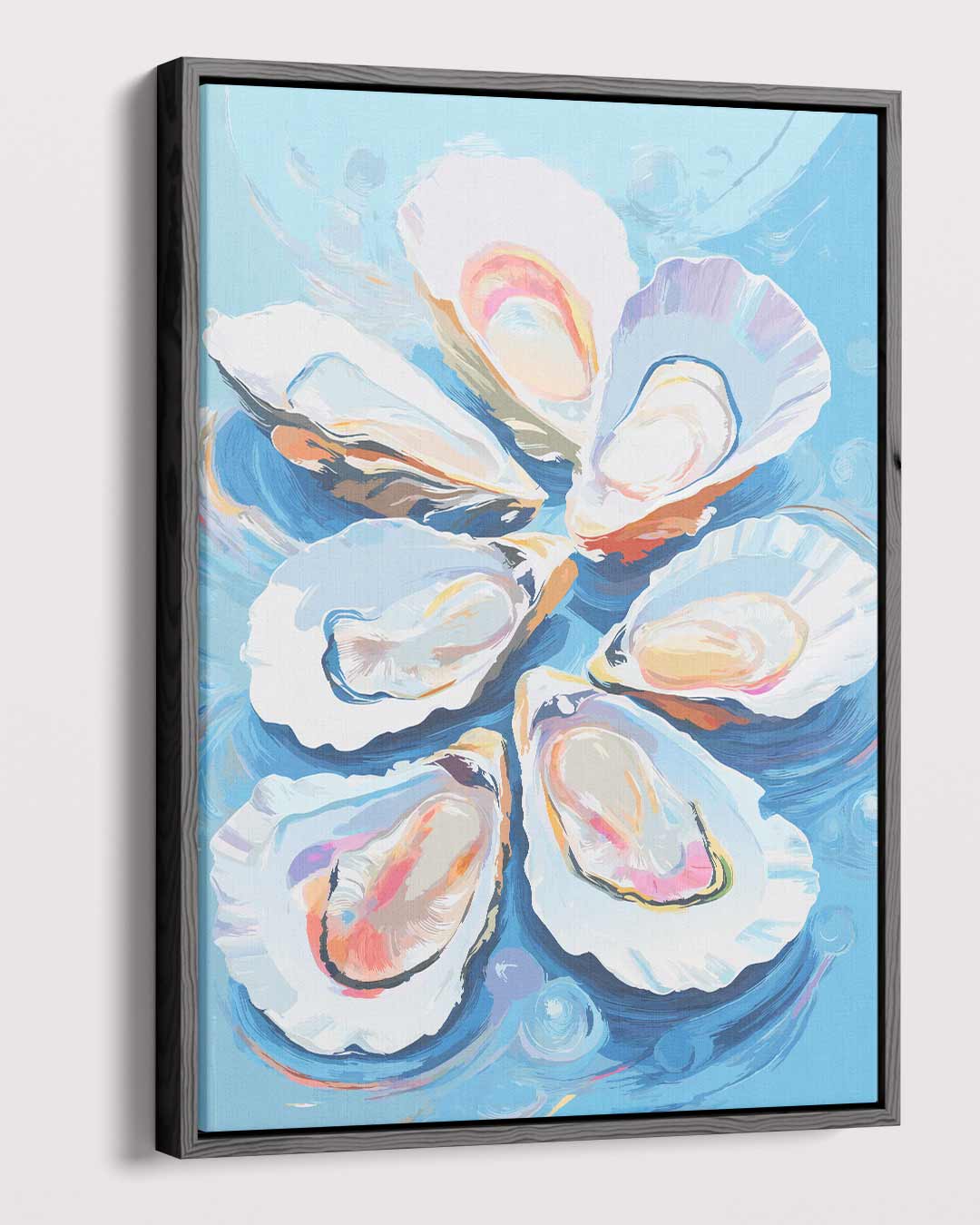 Vrolijke Oesters op Zee Kunstwerk-canvas-dibond-plexiglas-wanddecoratie-WallArtistic