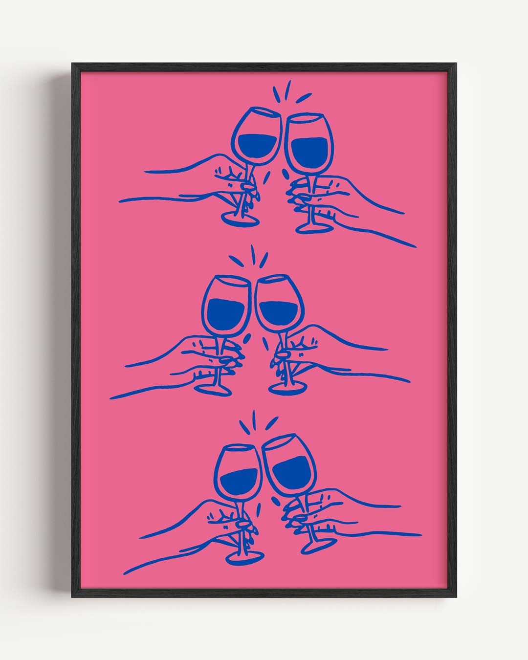 Proostende Wijnglazen Poster