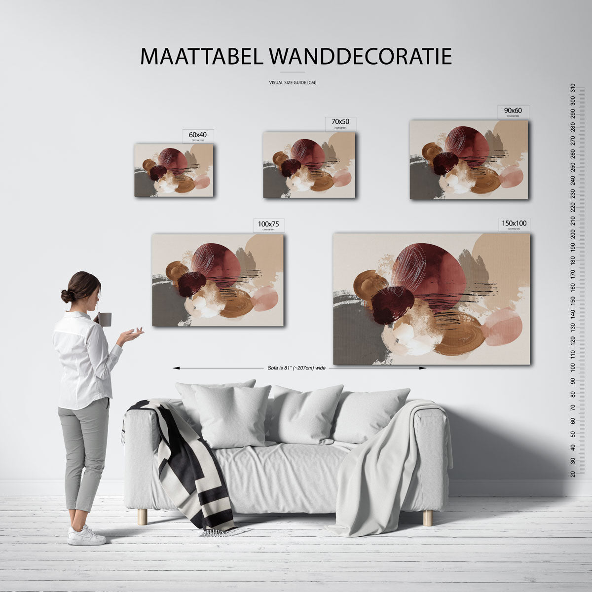 Organische vormen compositie Kunstwerk