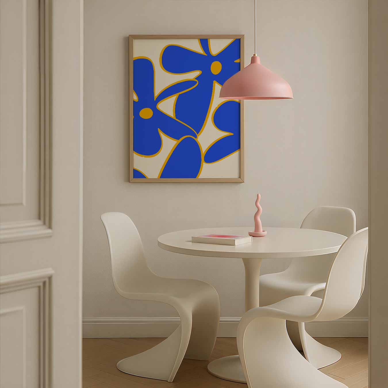 Blauwe Bloemenpracht Poster