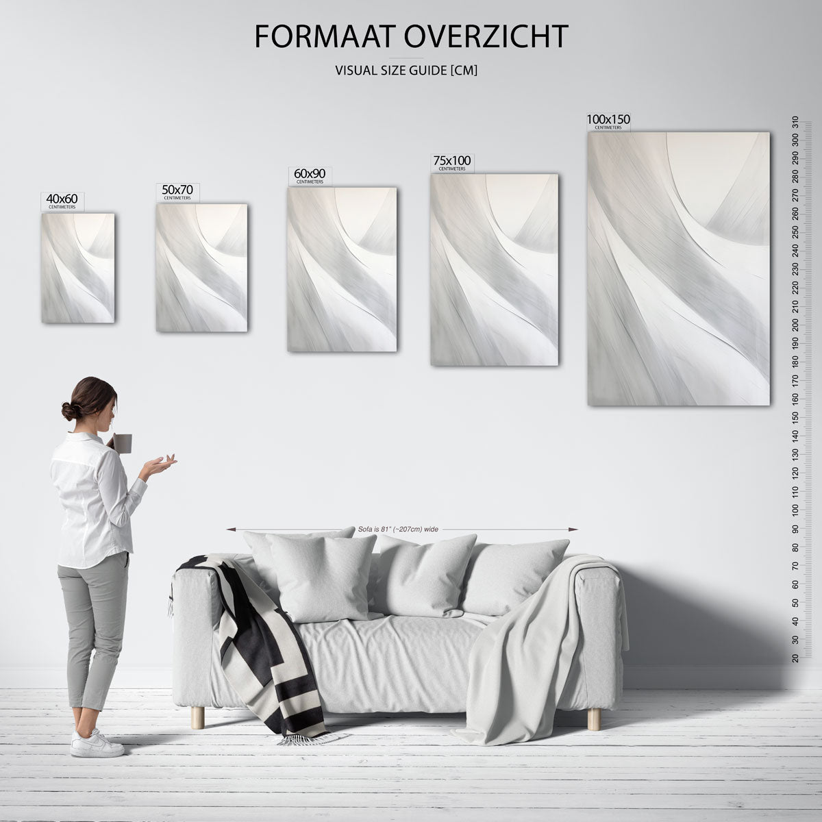 Vloeiende lijnen Kunstwerk