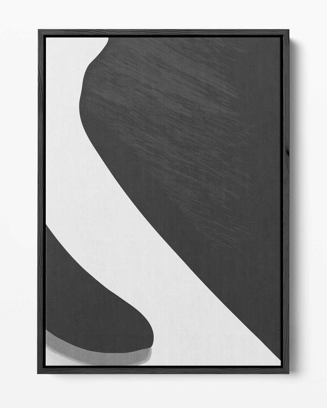 Elegante Abstractie in Zwart & Wit Kunstwerk-canvas-dibond-plexiglas-wanddecoratie-WallArtistic
