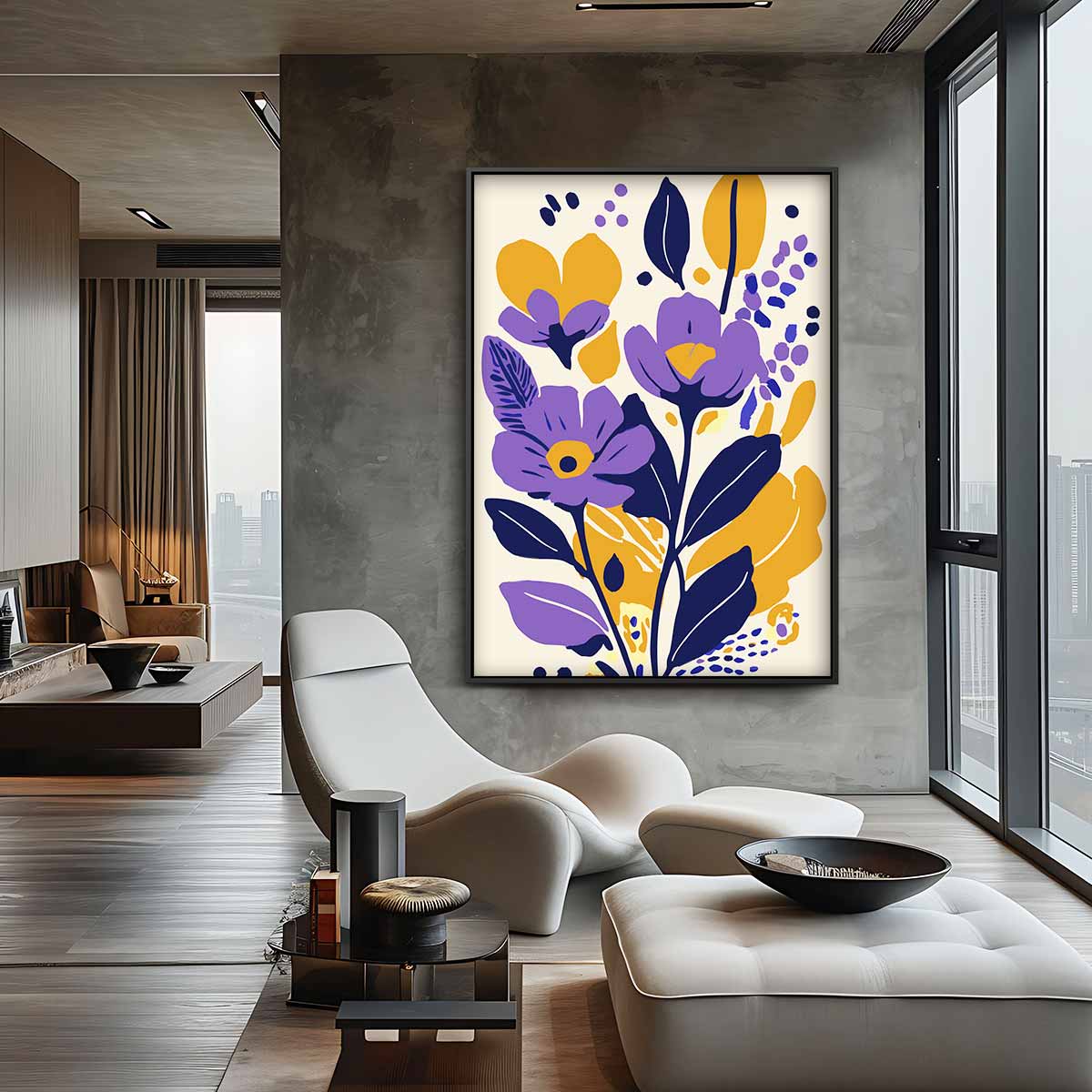 Kleurrijke Bloemenpracht Kunstwerk-canvas-dibond-plexiglas-wanddecoratie-WallArtistic