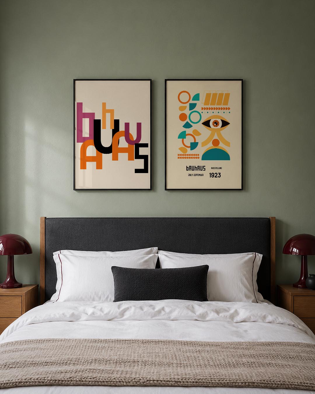 Kleurrijke typografie Posterset