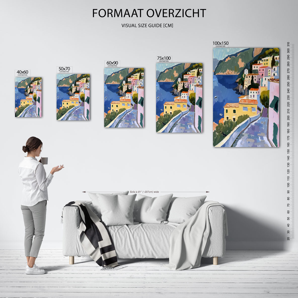 Levendige kustdorp Kunstwerk