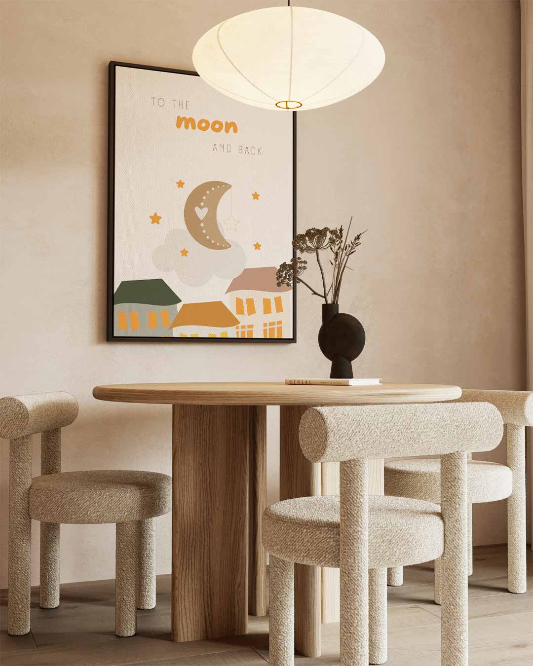 Droom naar de Maan Kunstwerk-canvas-dibond-plexiglas-wanddecoratie-WallArtistic