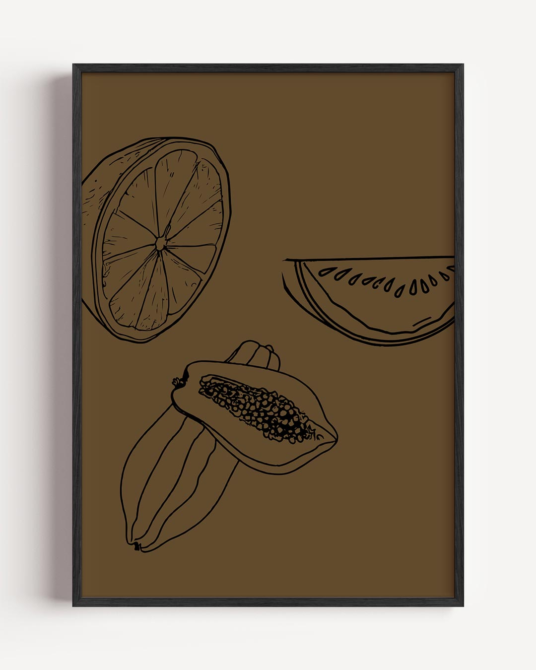 Tropische Fruit Illustratie Poster-WallArtistic
