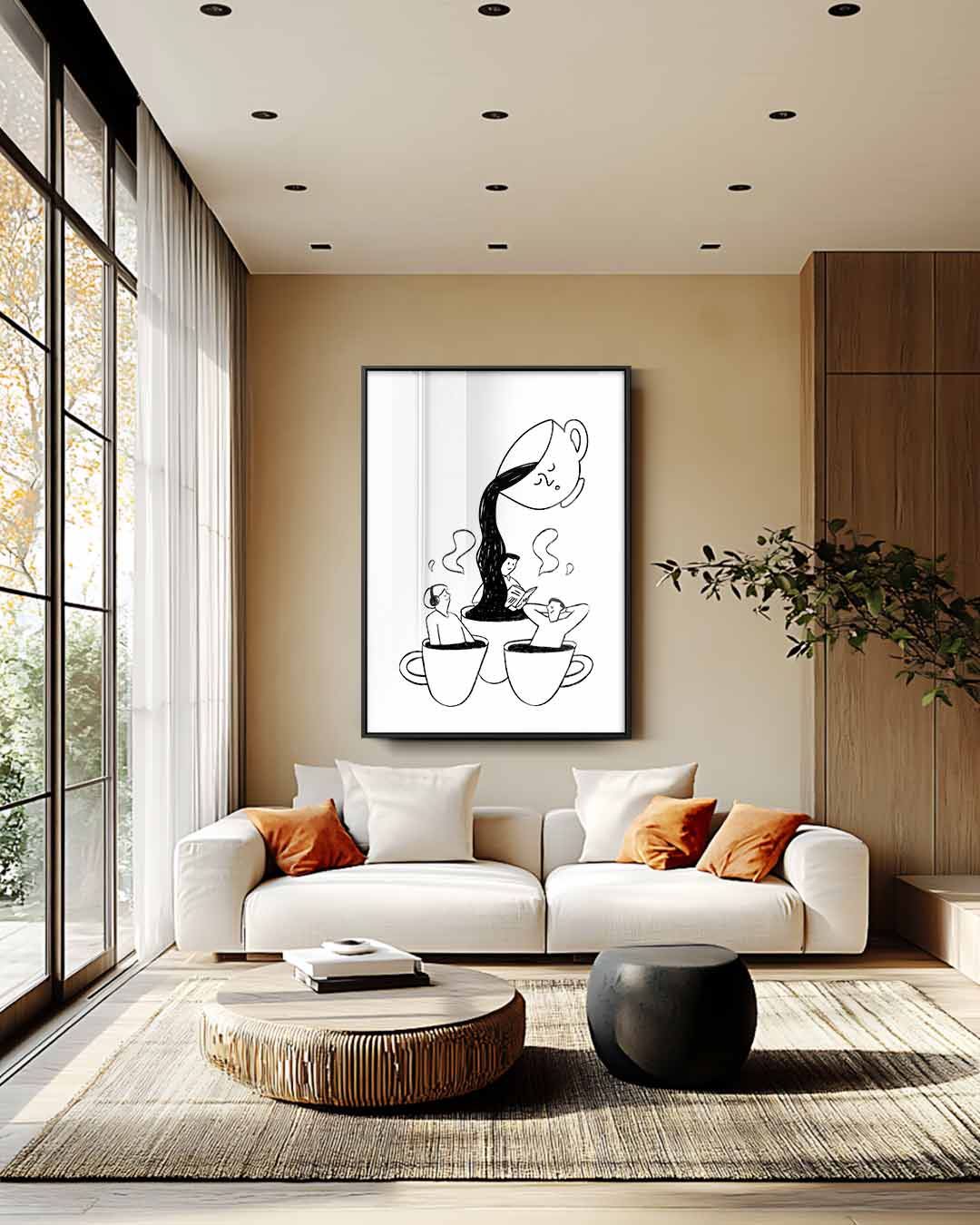 Koffie Dromen Kunstwerk-canvas-dibond-plexiglas-wanddecoratie-WallArtistic