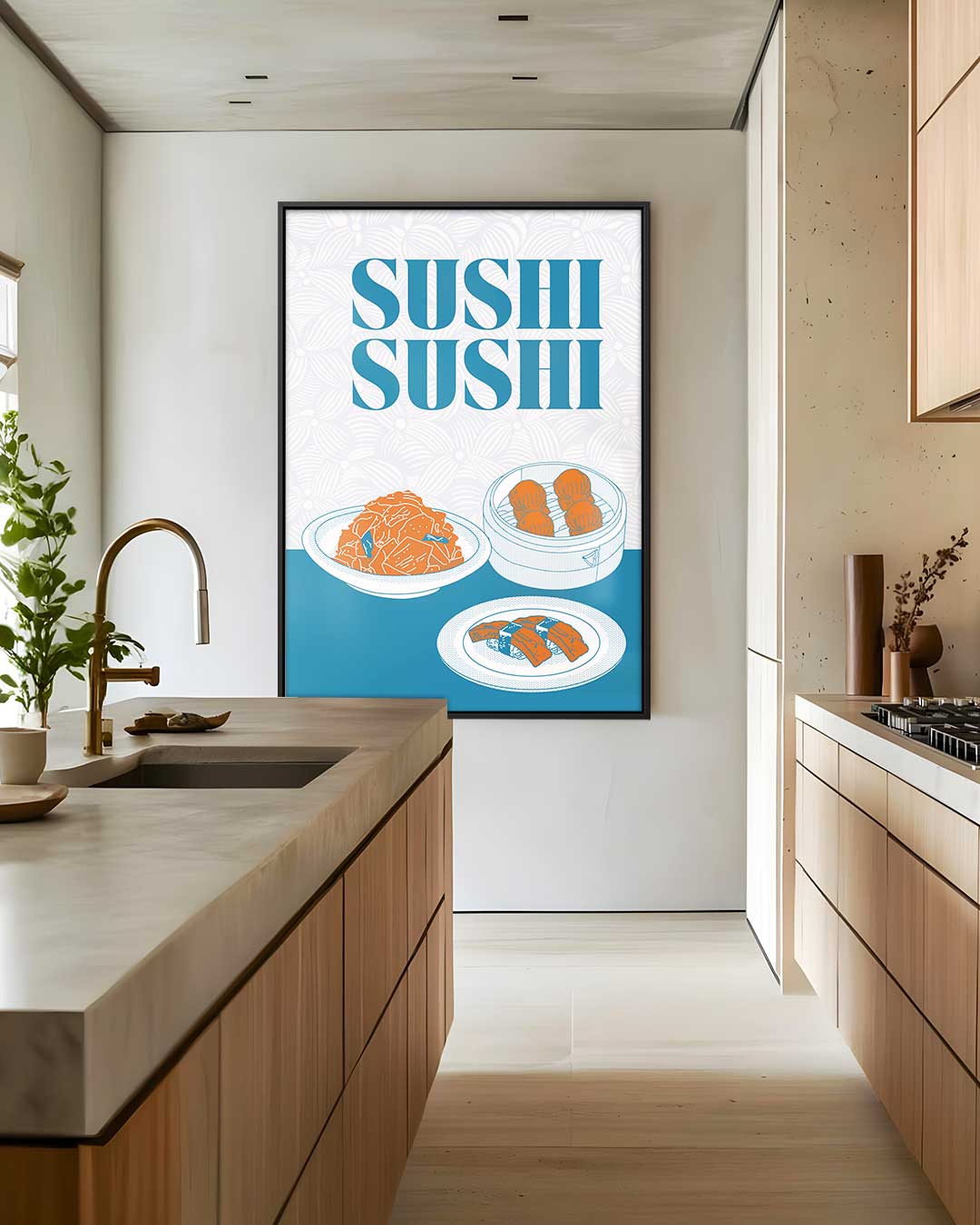 Sushi Delight Poster Kunstwerk-canvas-dibond-plexiglas-wanddecoratie-WallArtistic